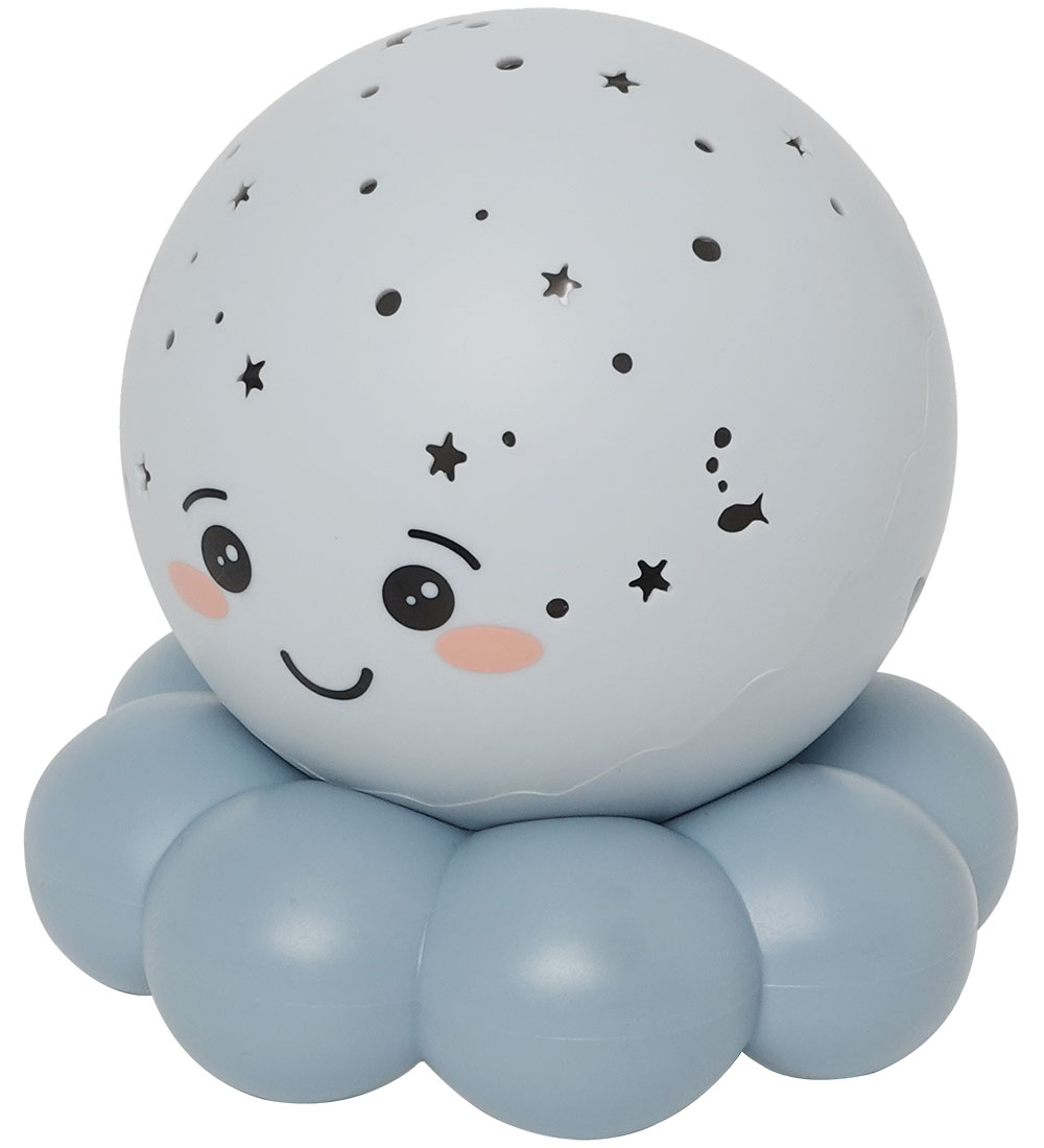 Cloud-B Night Lamp - Twinkles To Go Octo - 12x12 cm - Pastel Blu
