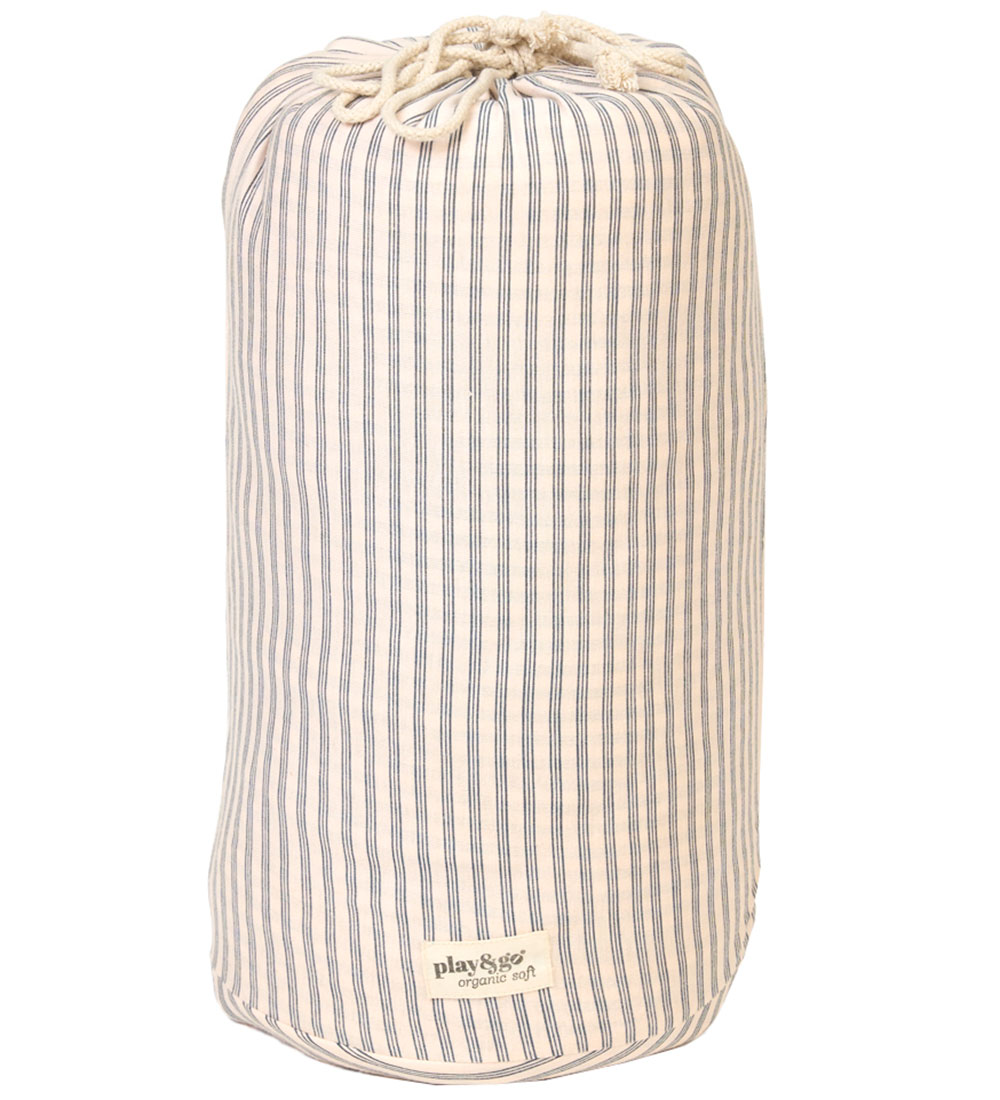 Play&Go Play Mat - Ø120 cm - Soft Organic - Stripes Blue