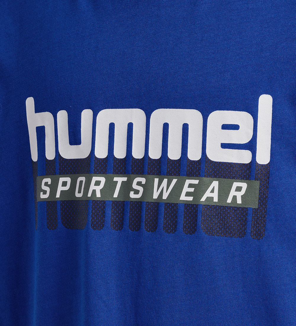 Hummel T-shirt - hmlTukas - Blue Lolite w. Print