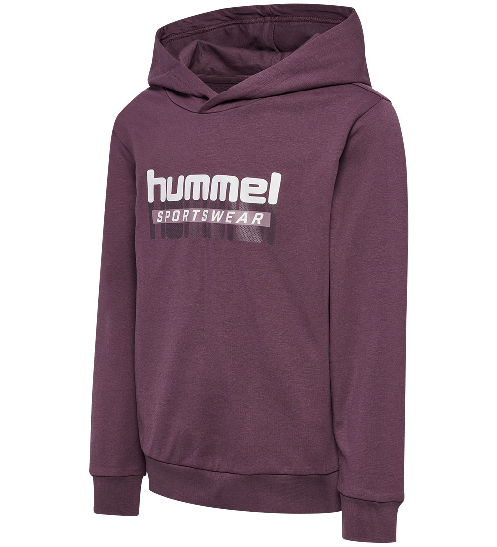 Hummel Hoodie - hmlTukas - Huckleberry w. Print