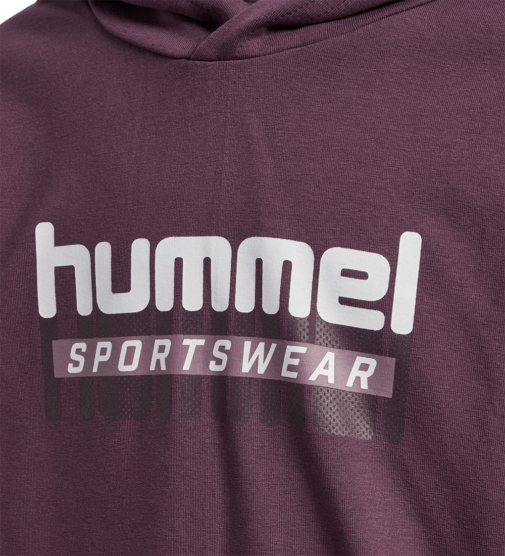 Hummel Hoodie - hmlTukas - Huckleberry w. Print