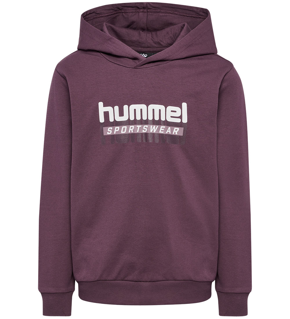 Hummel Hoodie - hmlTukas - Huckleberry w. Print