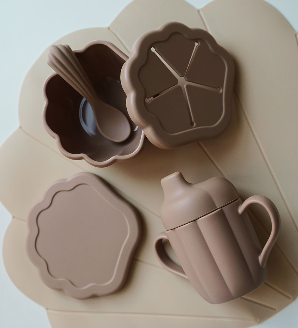 Konges Sløjd Dinner Set - Silicone - 3 Parts - Blush