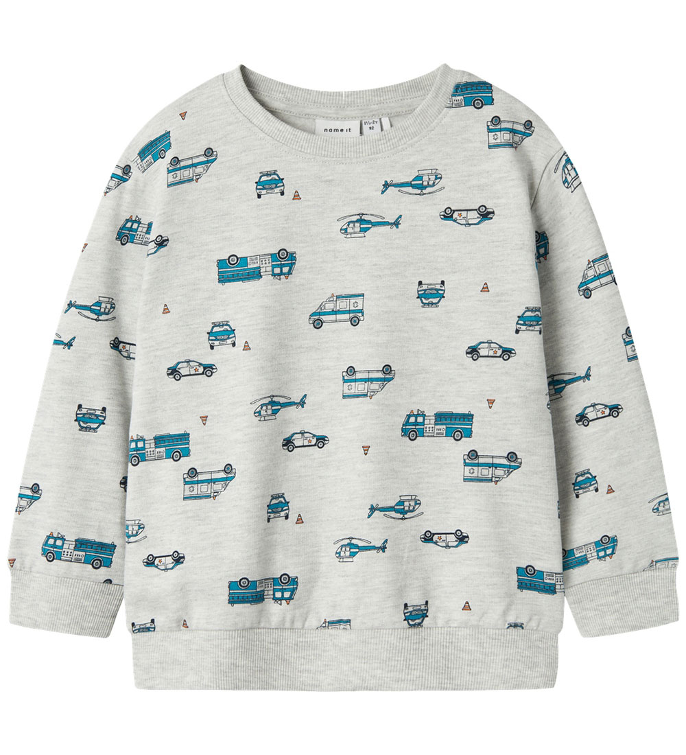 Name It Sweatshirt - NmmTroy - Light Grey Melange