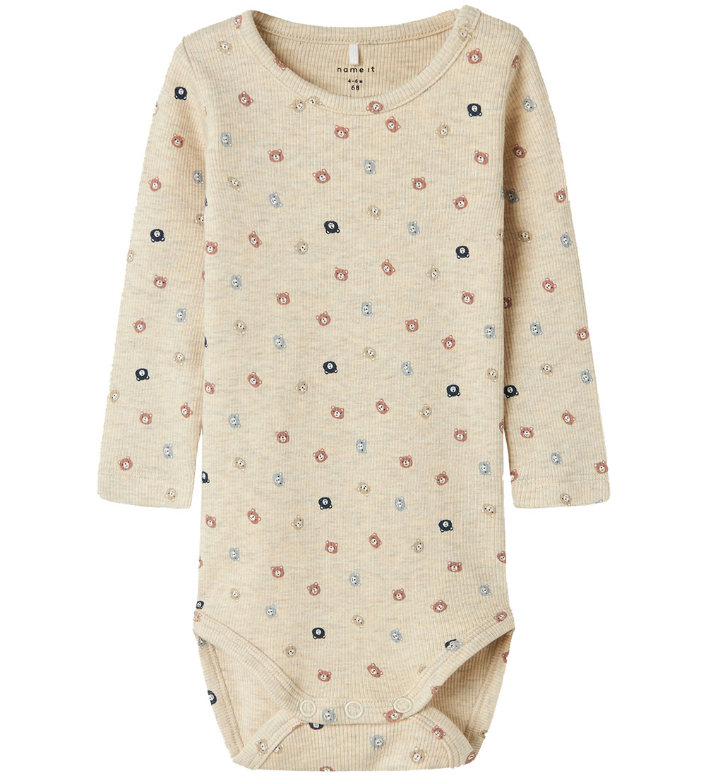 Name It Bodysuit l/s - NbmTumas - Peyote Melange