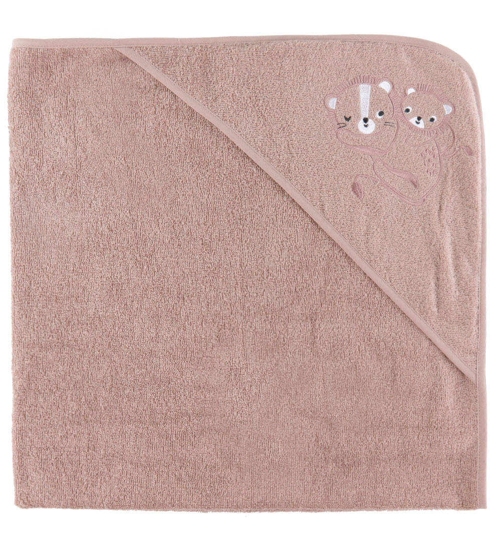 Nørgaard Madsens Baby towel - 100x100 cm - Mauve w. Lions