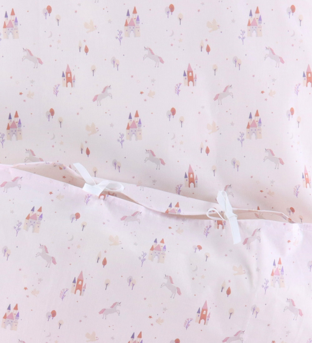 Nørgaard Madsens Bedding - Adult - Pink w. Unicorn and castle