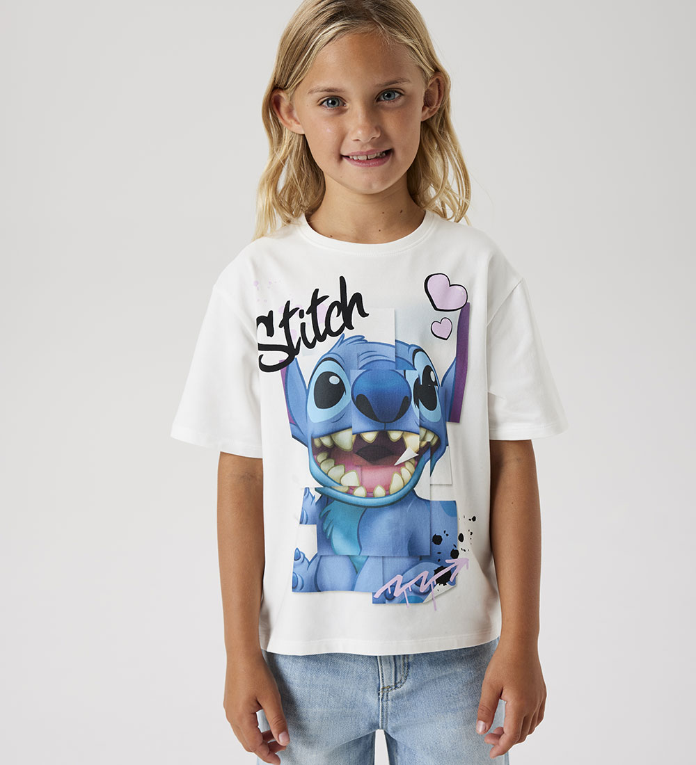 Name It T-shirt - NkfDiri Stitch - Cloud Dancer