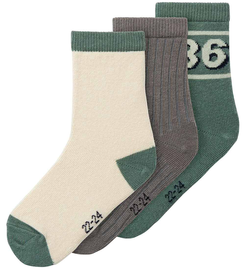 Name It Socks - NmmSeb - Dark Forest/Castlerock - 3-Pack