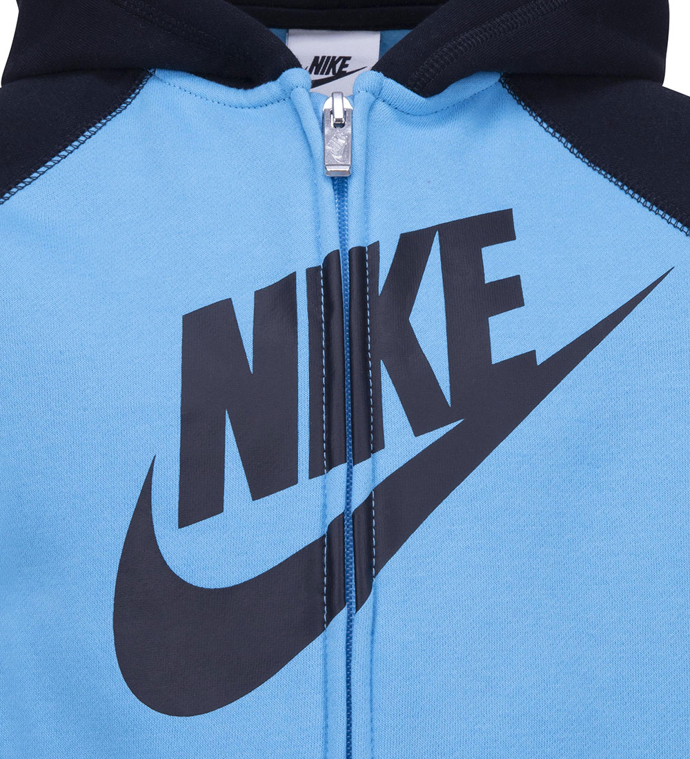 Nike Sweat Set w. T-shirt - Baltic Blue/Black
