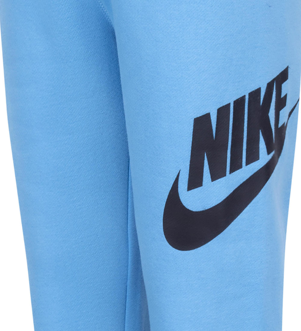Nike Sweat Set w. T-shirt - Baltic Blue/Black