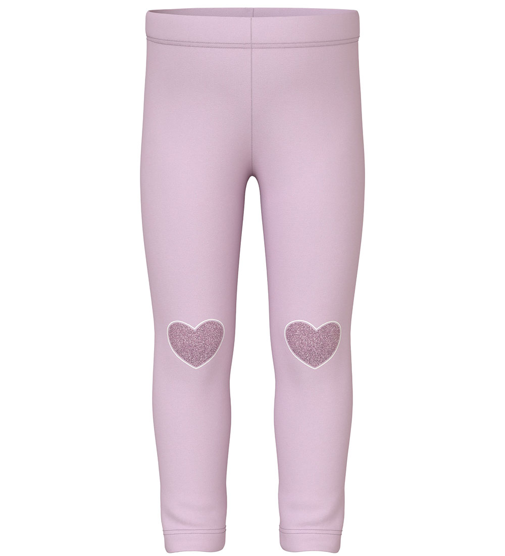 Name It Leggings - NmfDavina - Sweat - Winsome Orchid/Hearts