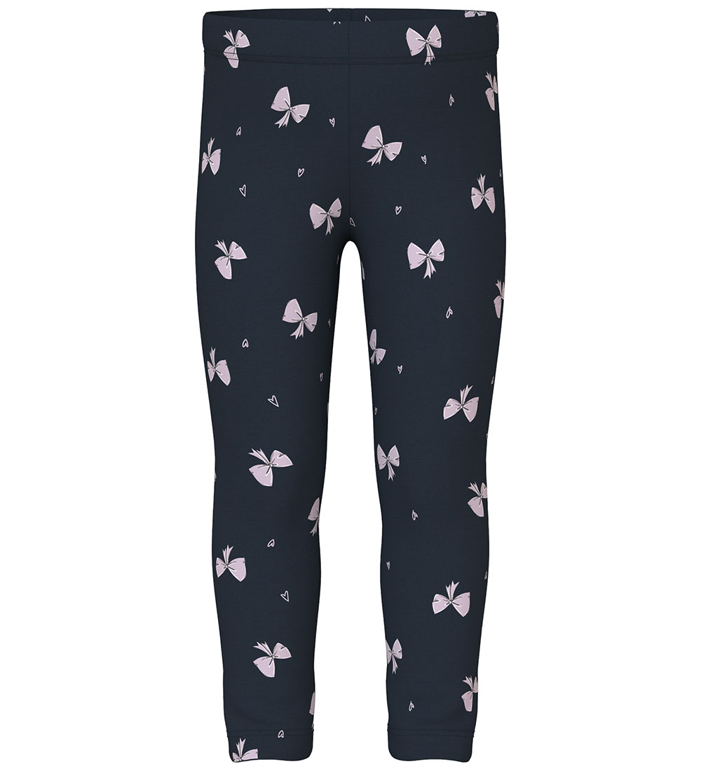 Name It Leggings - NmfDavina - Sweat - Dark Sapphire/Schleifen