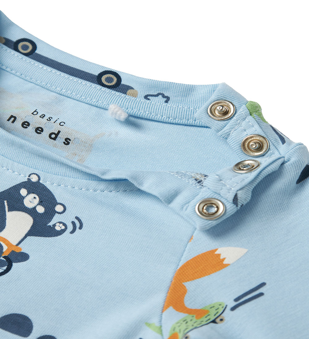 Name It Bodysuit L/æ - NbmVroels - Cerulean/Animals in motion