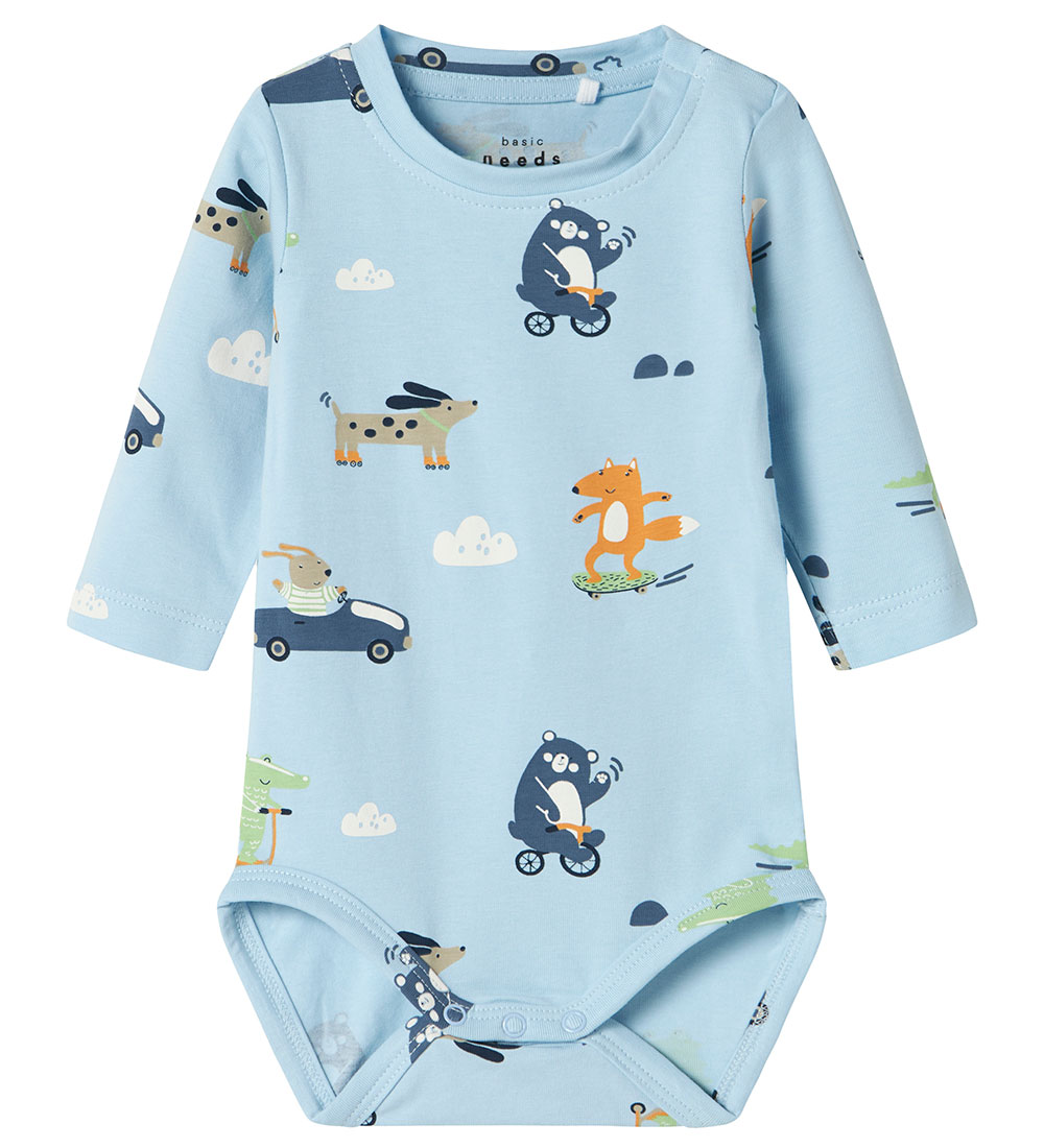 Name It Bodysuit L/æ - NbmVroels - Cerulean/Animals in motion
