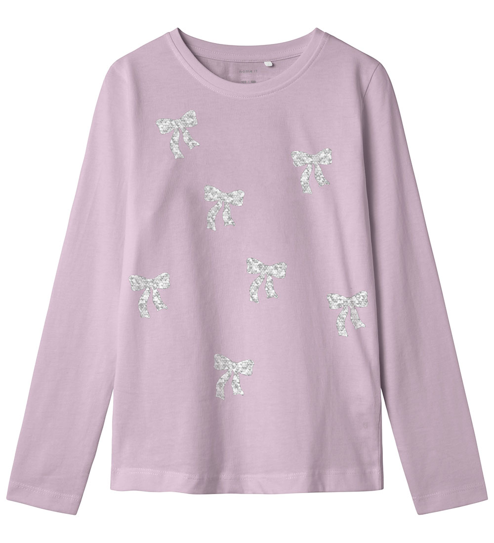 Name It Bluse - NkfTudu - Paliet Bows - Winsome Orchid