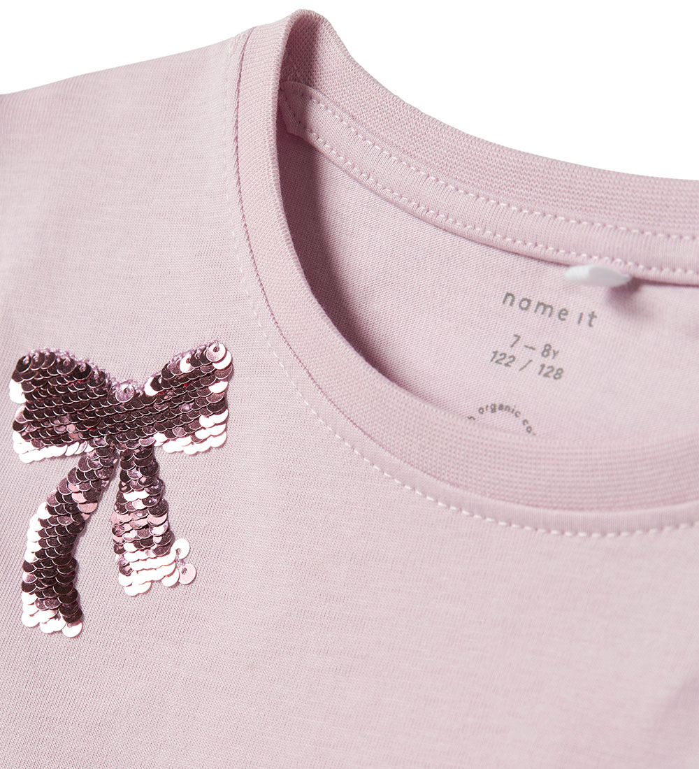 Name It Bluse - NkfTudu - Paliet Bows - Winsome Orchid