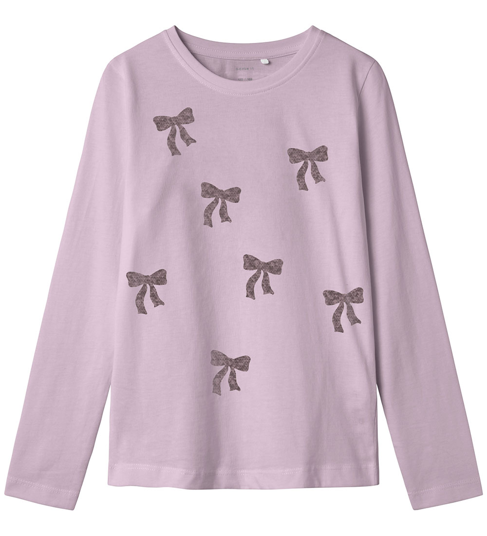 Name It Bluse - NkfTudu - Paliet Bows - Winsome Orchid