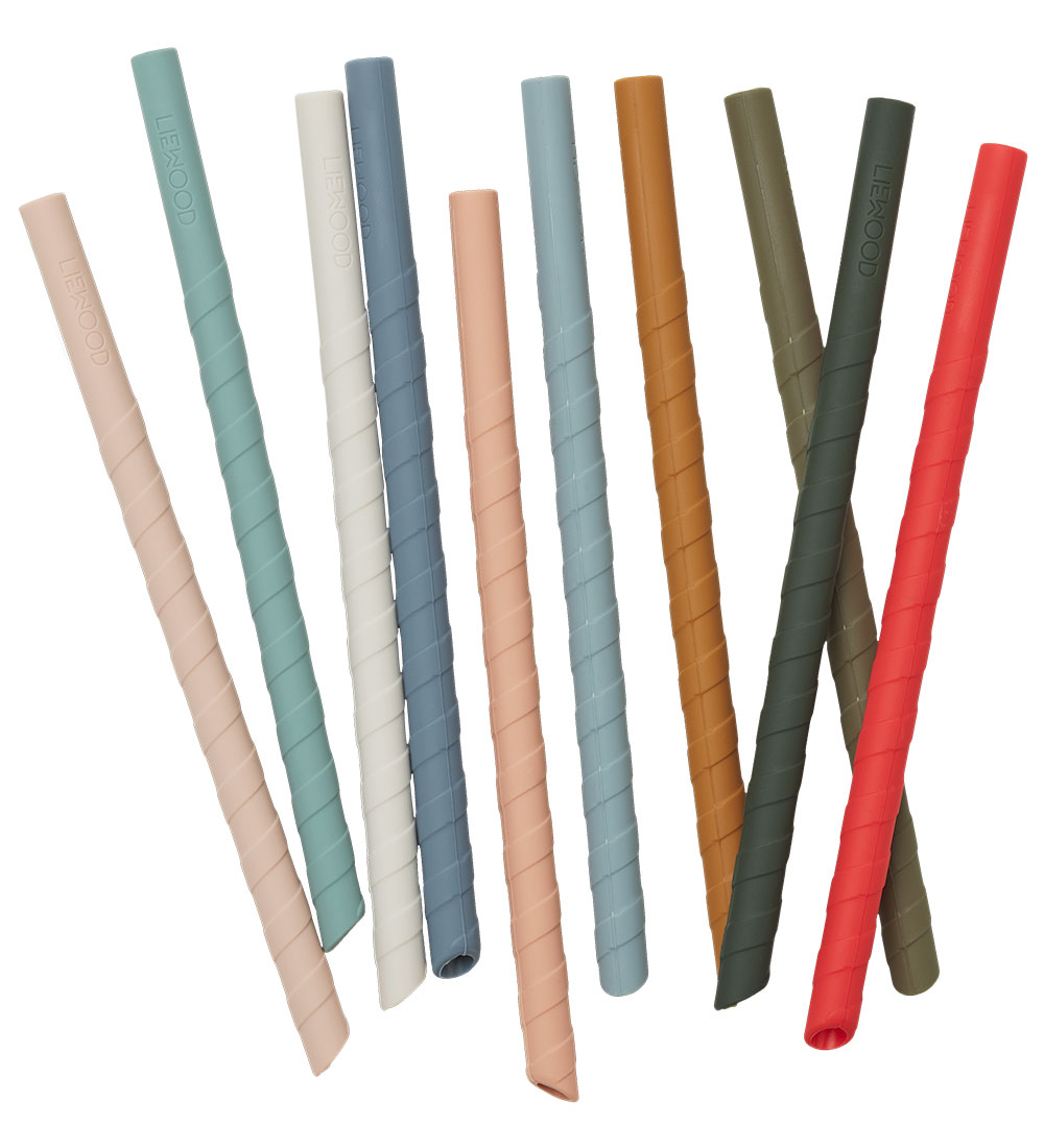 Liewood Strohhalme - Silikon - 10er-Pack - Timoti - Multi Mix