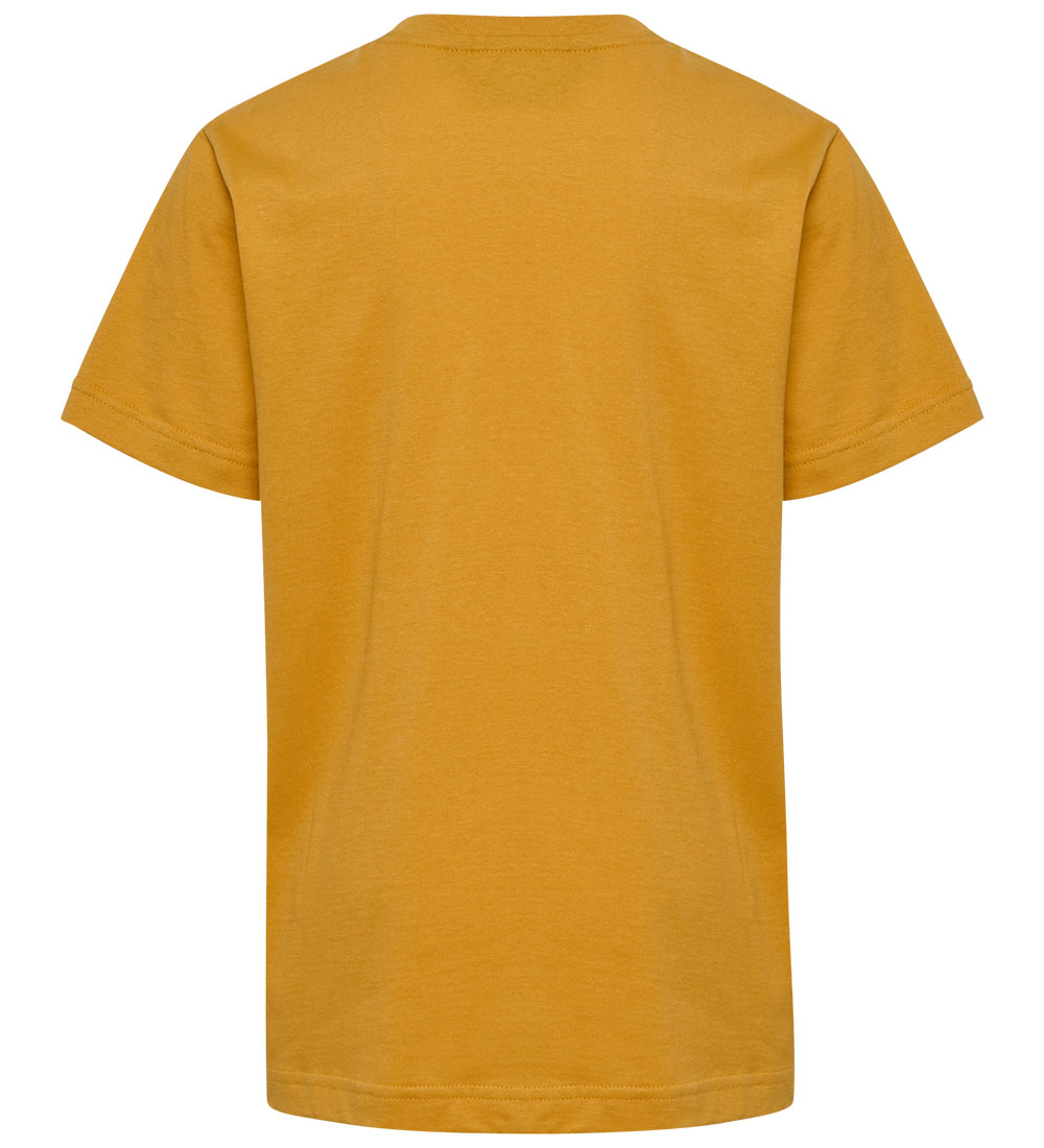 Hummel T-skjorte - hmlTukas - Golden Spice m. Trykk