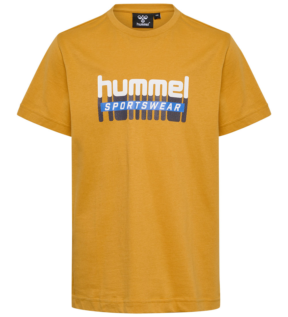Hummel T-skjorte - hmlTukas - Golden Spice m. Trykk
