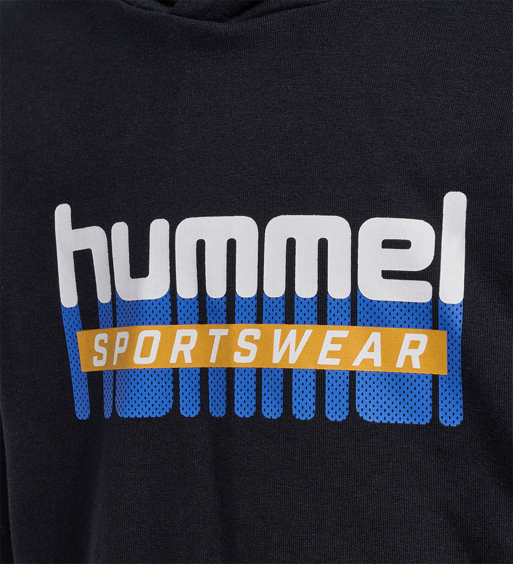 Hummel Hoodie - hmlTukas - Black w. Print
