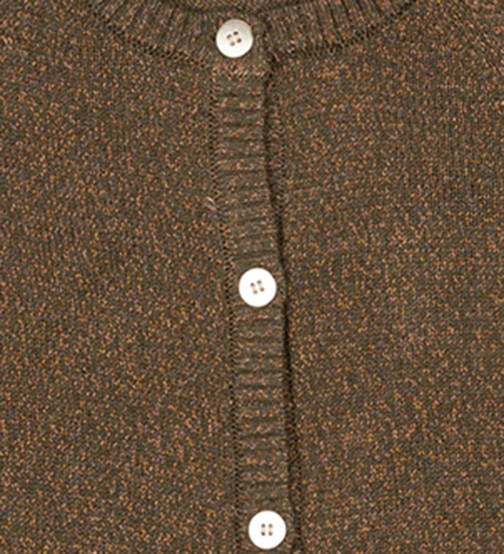 The New Cardigan - Knitted - TnEve - Ivy Green w. Glitter
