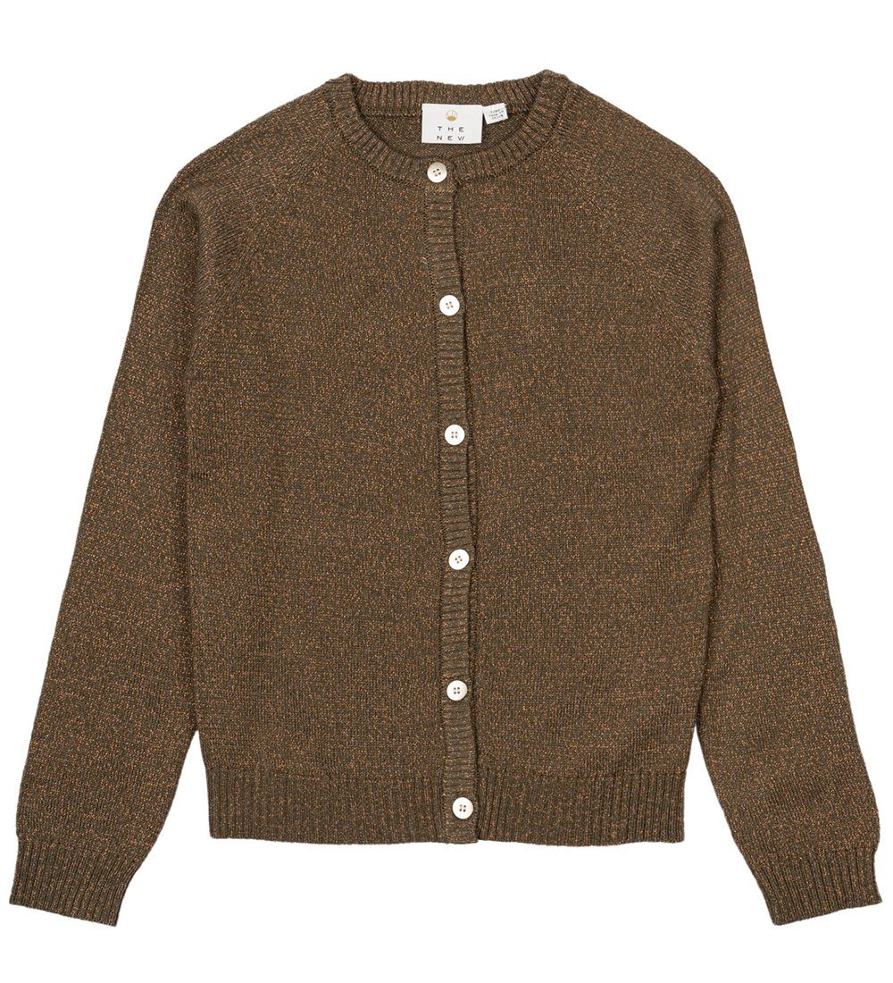 The New Cardigan - Knitted - TnEve - Ivy Green w. Glitter
