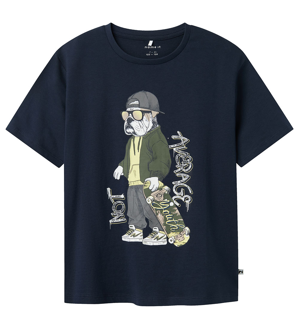 Name It T-shirt - NkmTeaske - Navy Blazer w. Print