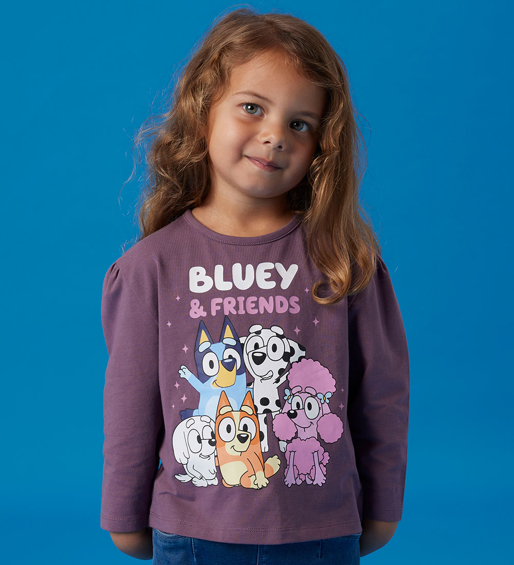 Name It Blouse - NmfNille Bluey - Arctic Dusk w. Print