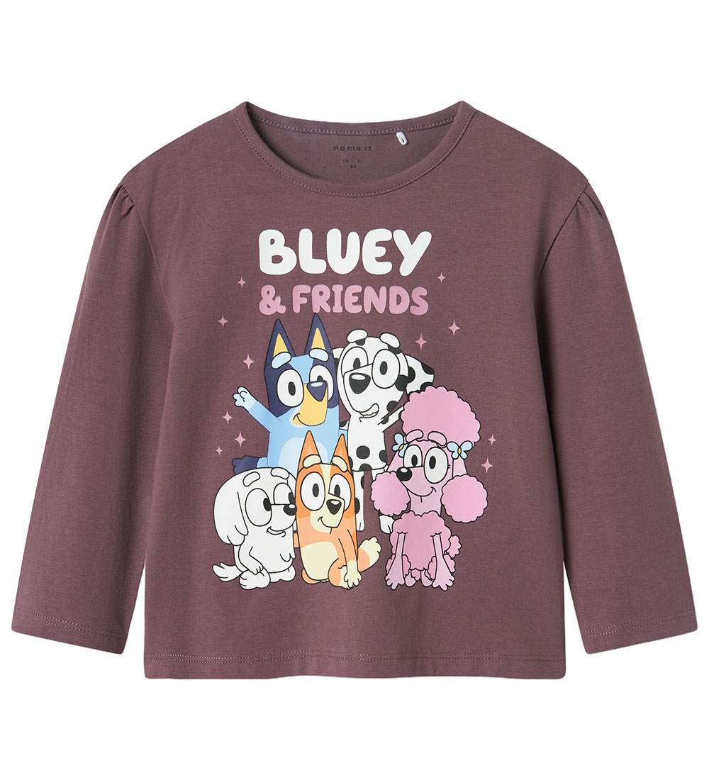 Name It Blouse - NmfNille Bluey - Arctic Dusk w. Print