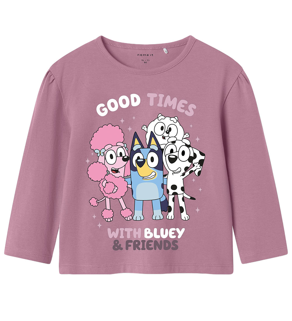 Name It Blouse - NmfNille Bluey - Mauve Orchid w. Print
