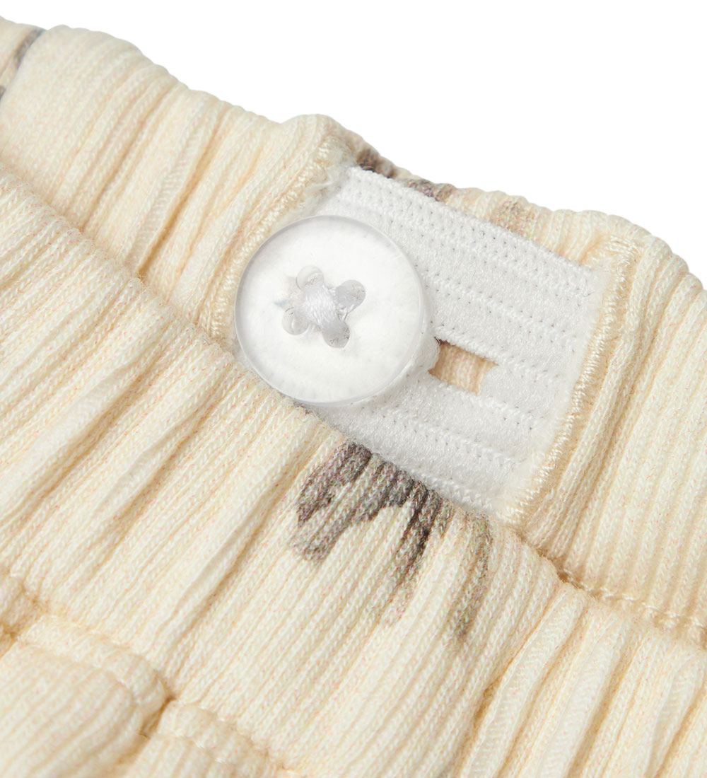 Lil' Atelier Hosen - Rib - NbmGavo - Turteltaube m. Print