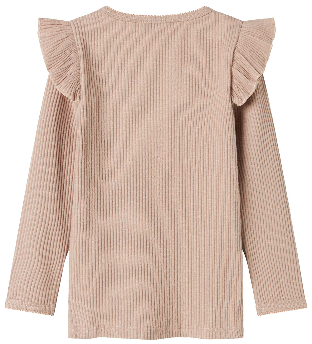 Lil' Atelier Bluse - Rib - NmfRaja - Shadow Grau