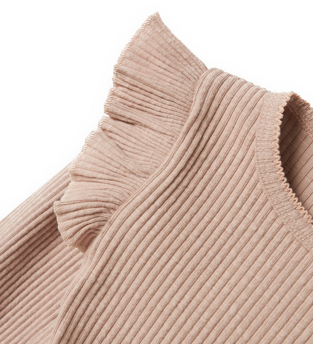 Lil' Atelier Bluse - Rib - NmfRaja - Shadow Grau