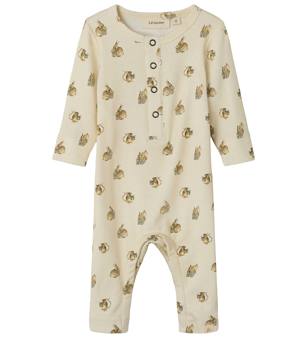 Lil' Atelier Jumpsuit - NbnGayo - Turtledove w. Print