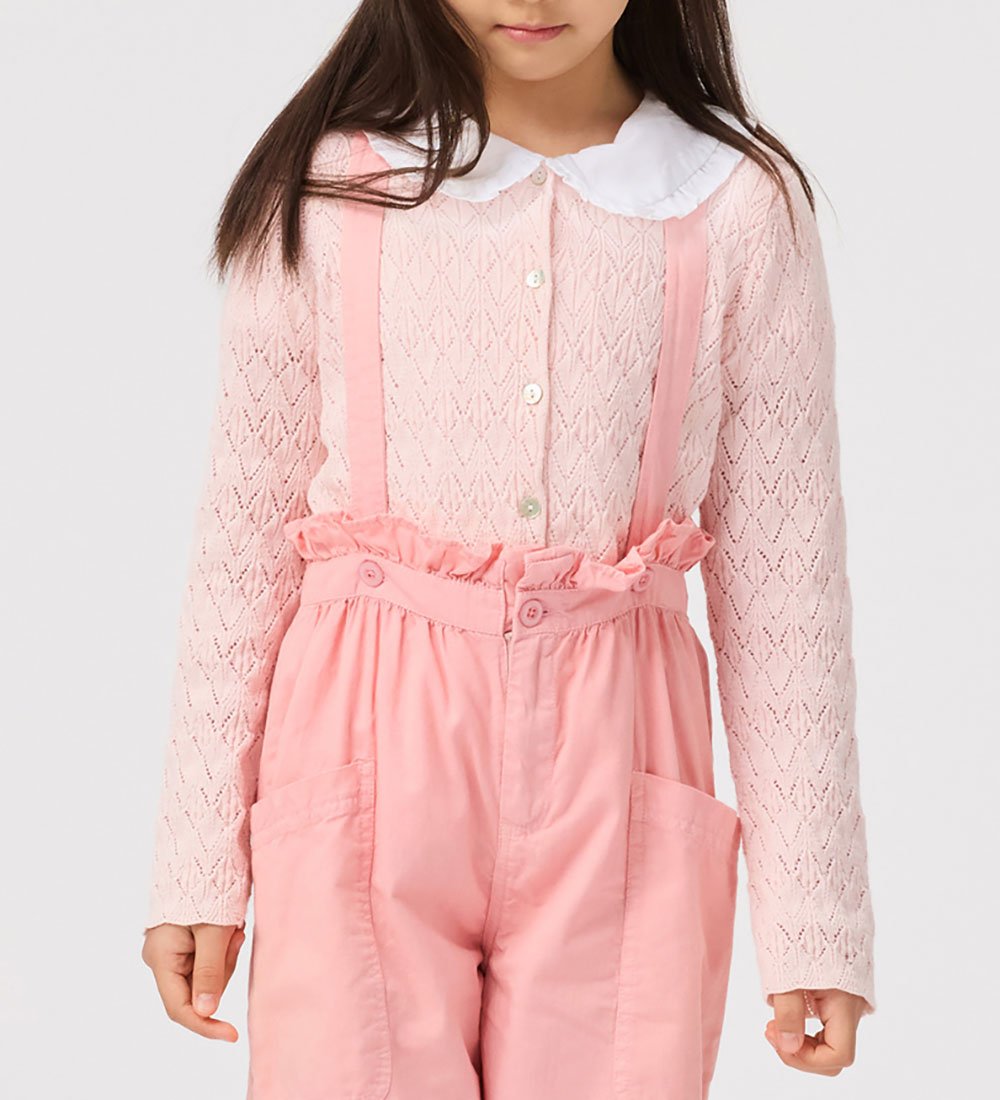 Molo Cardigan - Knitted - Gigi - Charlotte Pink w. Pointelle