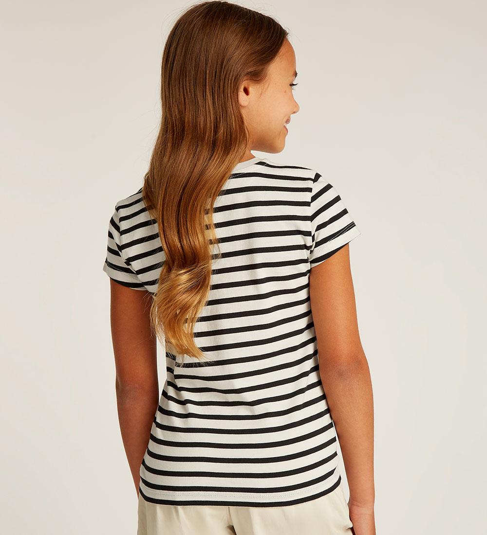 T-shirts Calvin Klein - 2 Pack - Stripe Mince - Tourterelle/Ck N