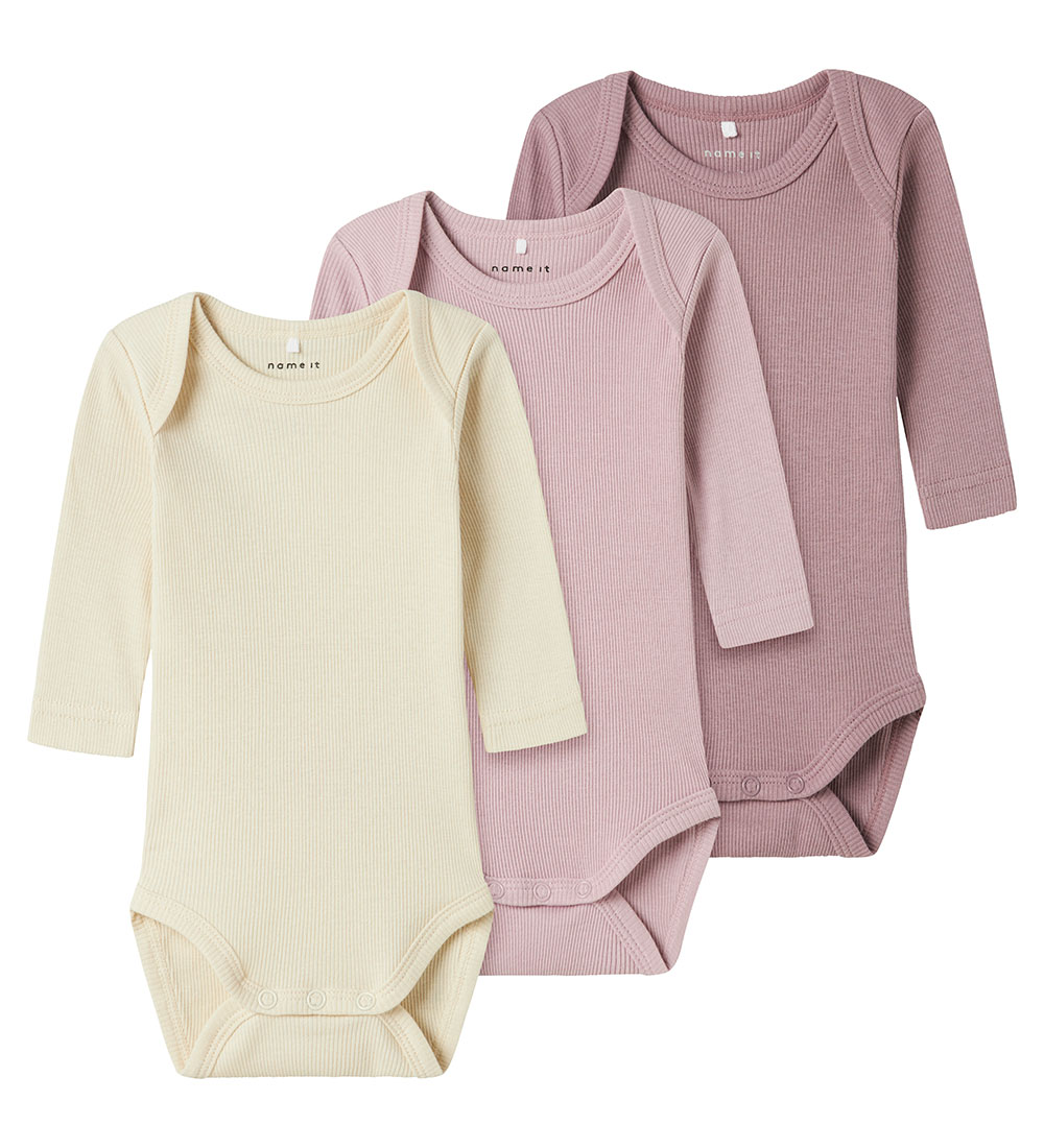 Name It Bodysuits L/æ - Rib - Noos - NbnBody - 3-Pack - Keepsake