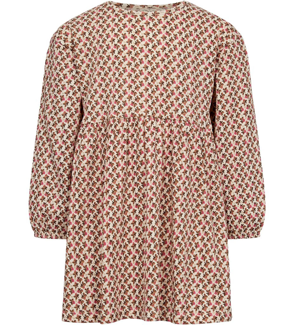 Sofie Schnoor Dress - Ceci - White/Brown w. Flowers