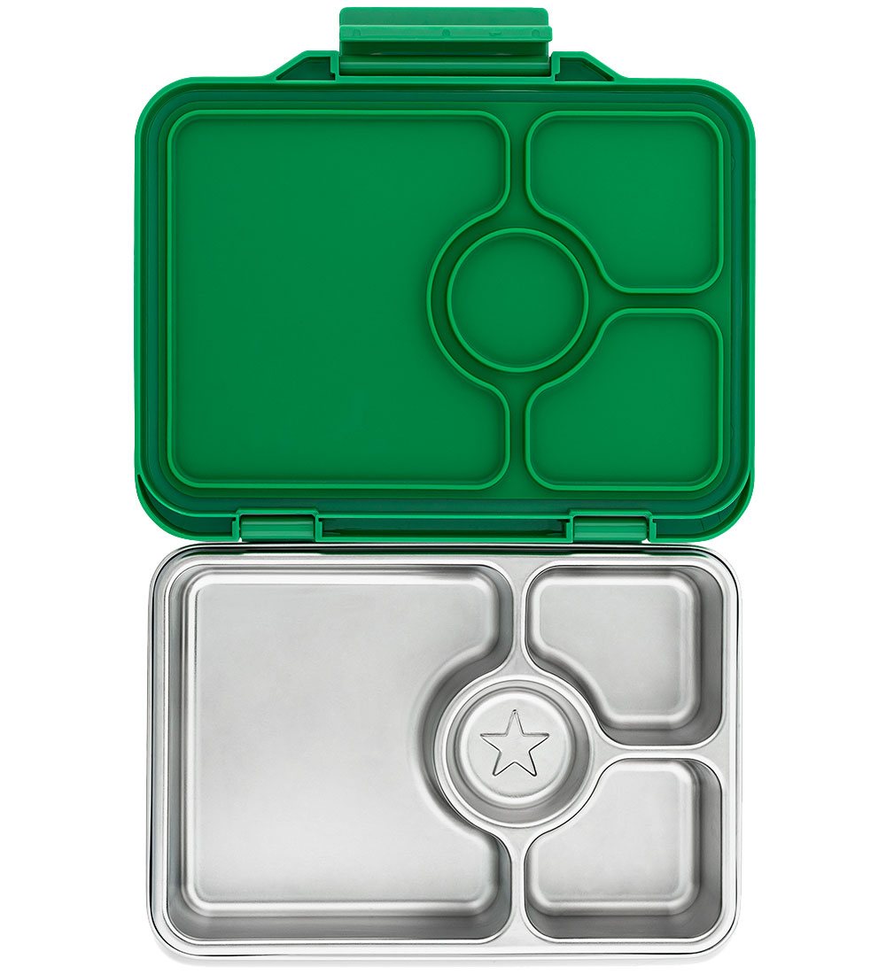 Yumbox Nestisbox M. 4 Rum - Bento Steel - Kartöflur Green