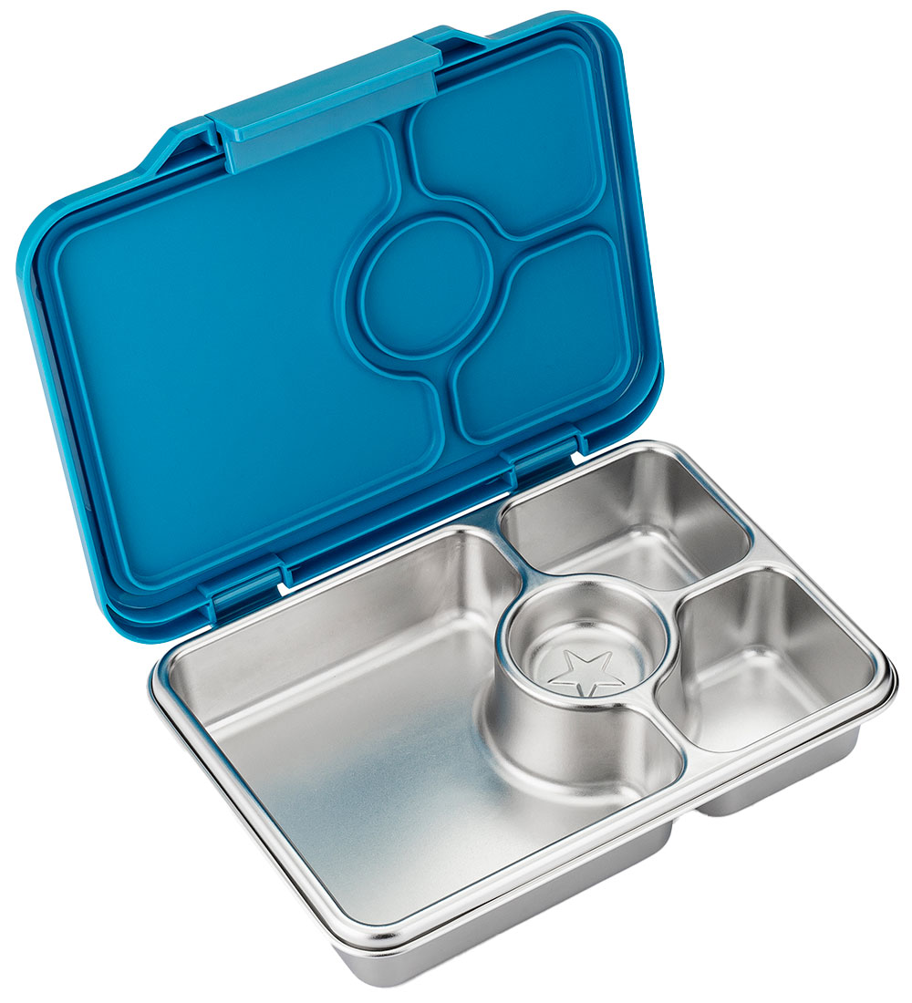Yumbox Lunchbox w. 4 Rum - Bento Steel - Normandy Blue