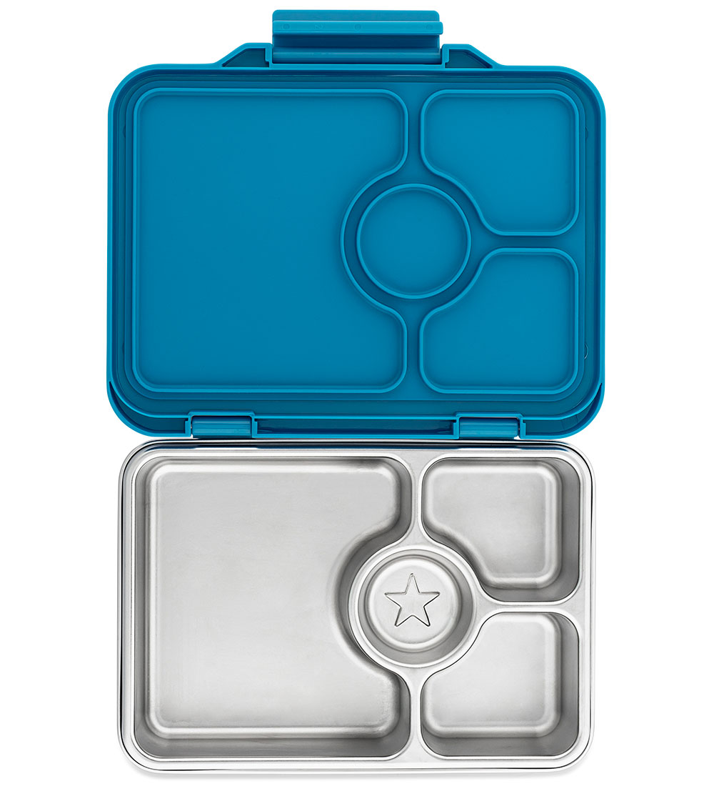 Yumbox Lunchbox w. 4 Rum - Bento Steel - Normandy Blue