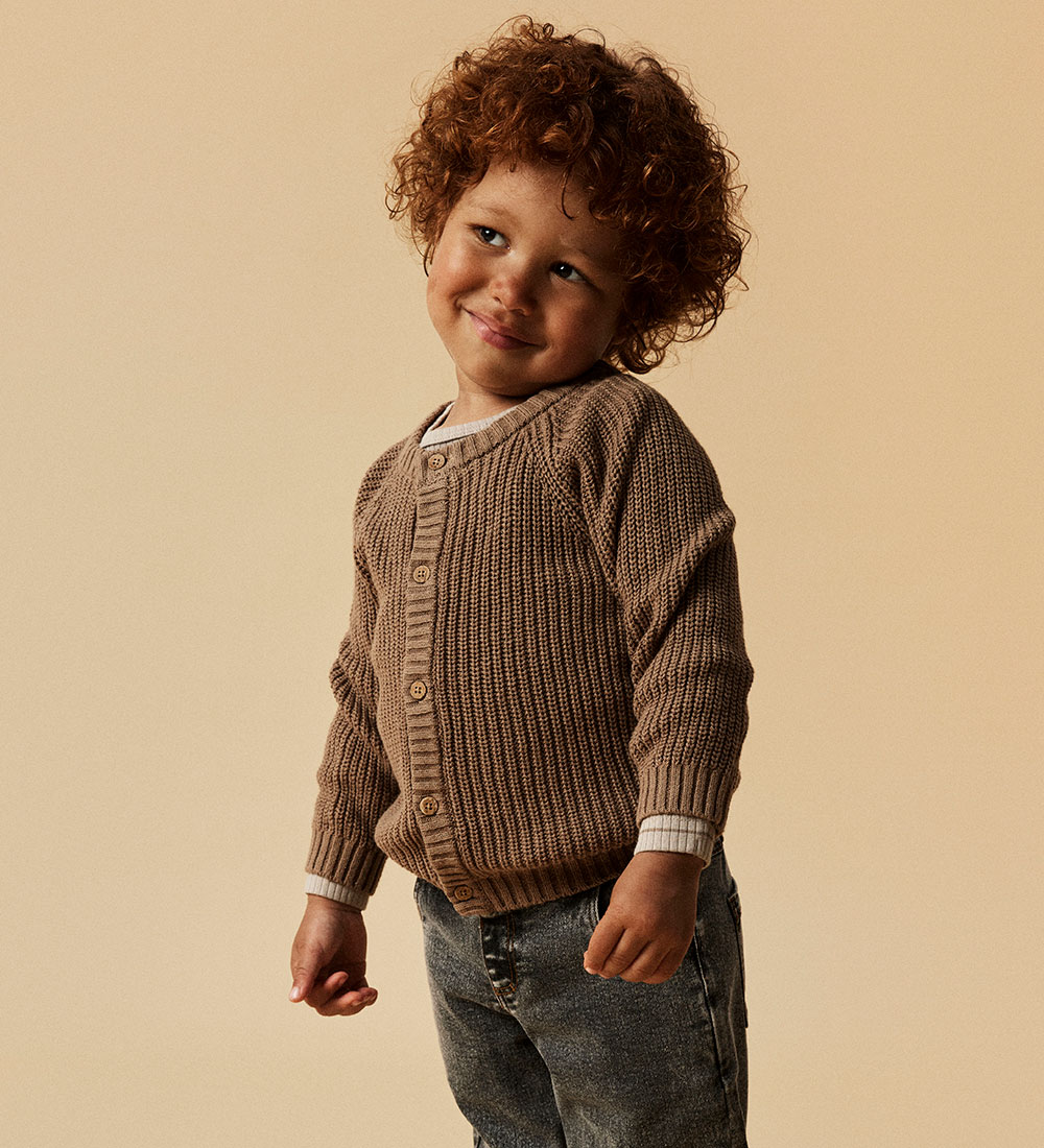 Lil' Atelier Cardigan - Knitted - NmnEmlen - Sepia Tint