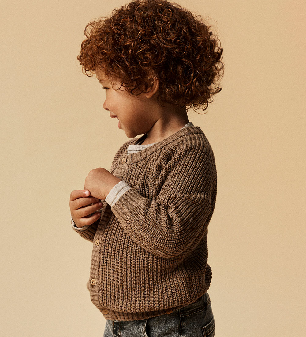 Lil' Atelier Cardigan - Knitted - NmnEmlen - Sepia Tint