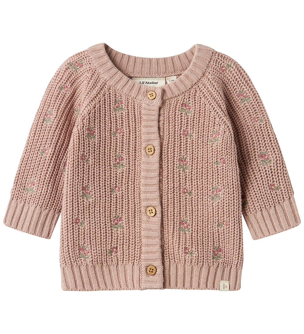 Lil' Atelier Cardigan - Prjónað - NbfEmlen - Shadow Grár