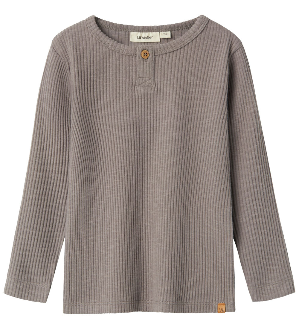 Lil' Atelier Blouse - Rib - NmmRajo - Silent Storm