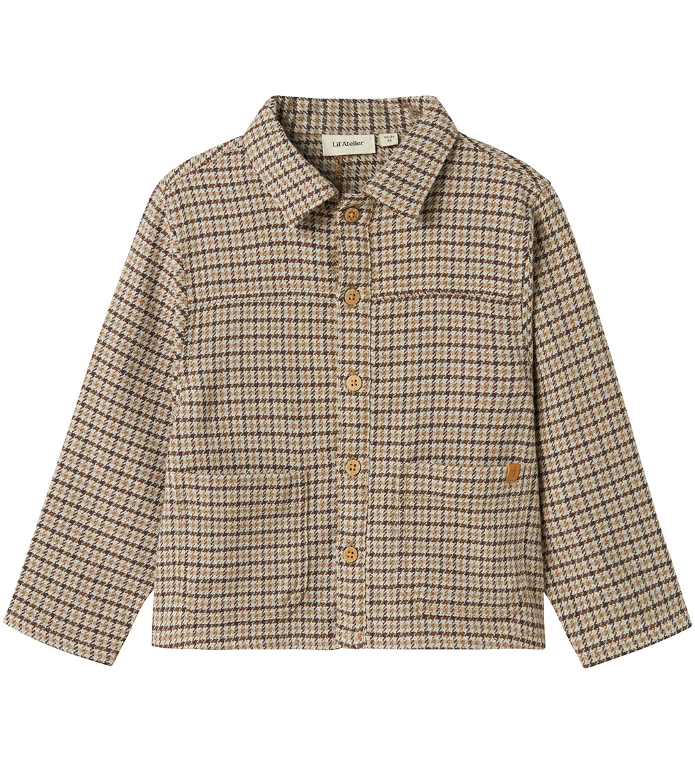 Lil' Atelier Hemd - NmmTevin - Versteinert Oak m. Karos
