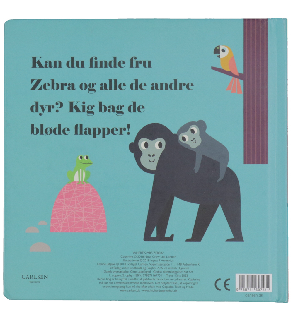 Forlaget Carlsen Picture Book w. Flapper - Where's Mrs. Zebra?