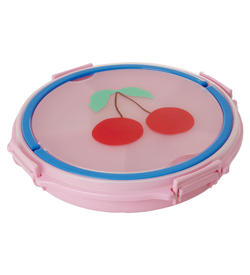 Rice Snackteller m. 6 Rum - Pink/Kirsche
